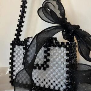 Printed beaded bag