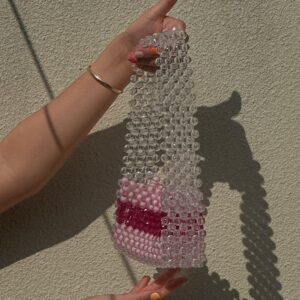 White and pink beads
