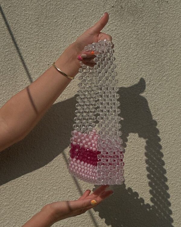 White and pink beads